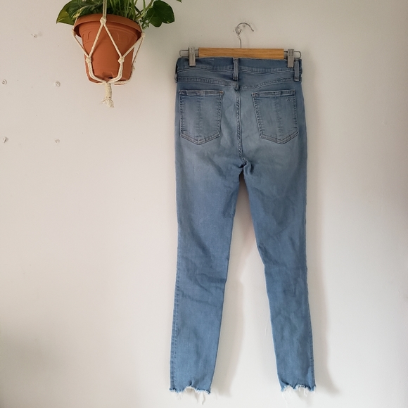 Rag & Bone Ankle Skinny Distressed Light Blue Wash Jeans In Hamilton 27 - Picture 4 of 14